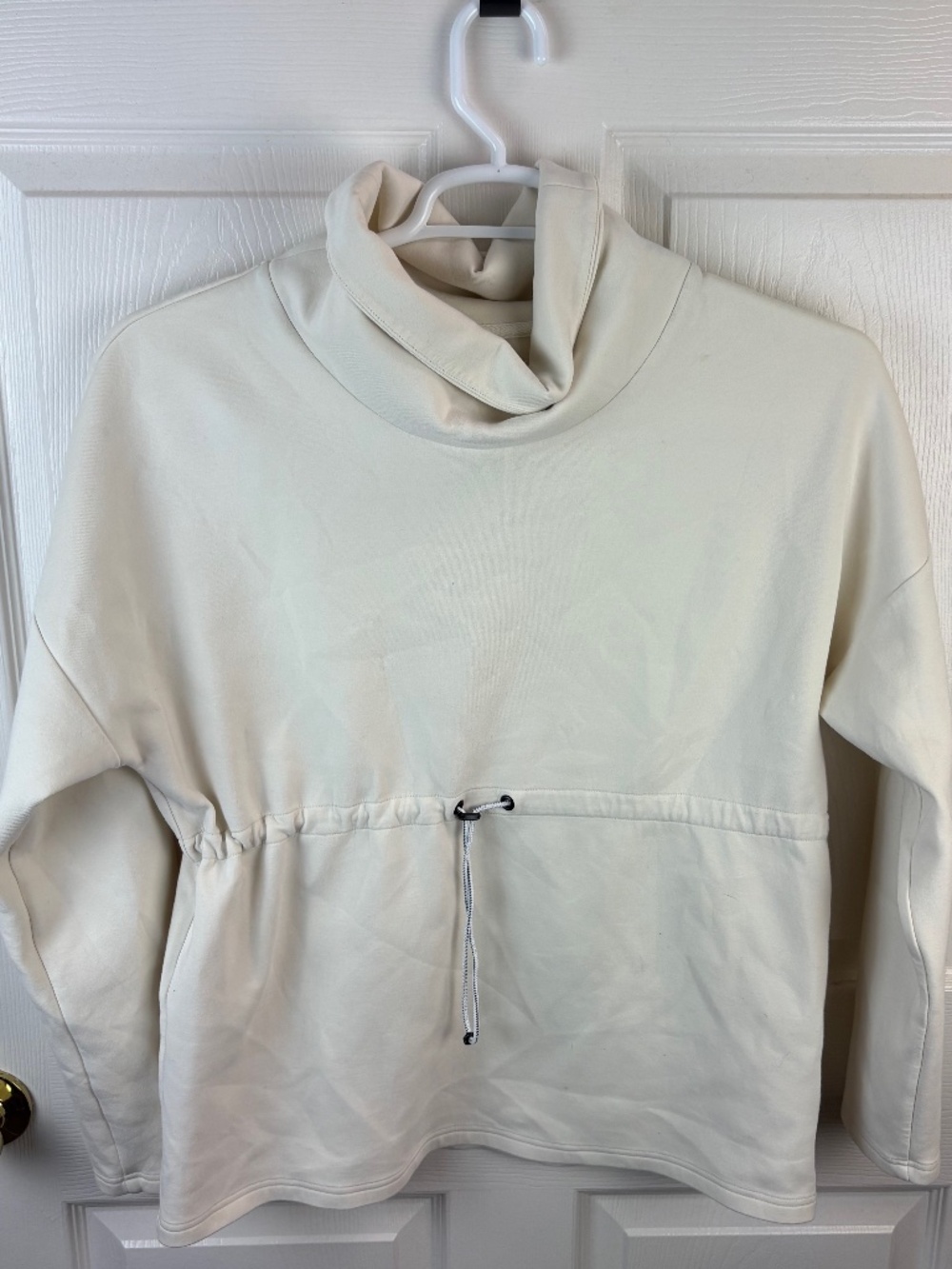 Varley Barton Funnel Neck Cinch Waist Pullover Sweatshirt
